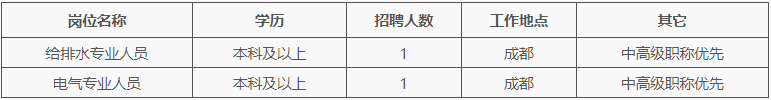 2023中煤科工重庆设计研究院（集团）有限公司成都分公司招聘2人启事