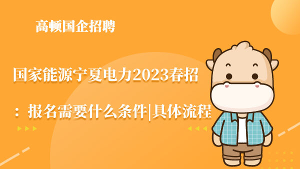 国家能源宁夏电力2023春招：报名需要什么条件|具体流程