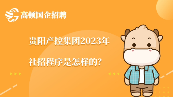 贵阳产控集团2023年社招程序是怎样的？