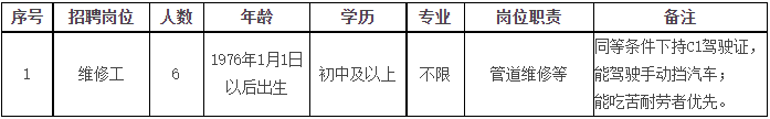 2023浙江温州市自来水有限公司面向社会招聘劳务派遣工作人员6人公告