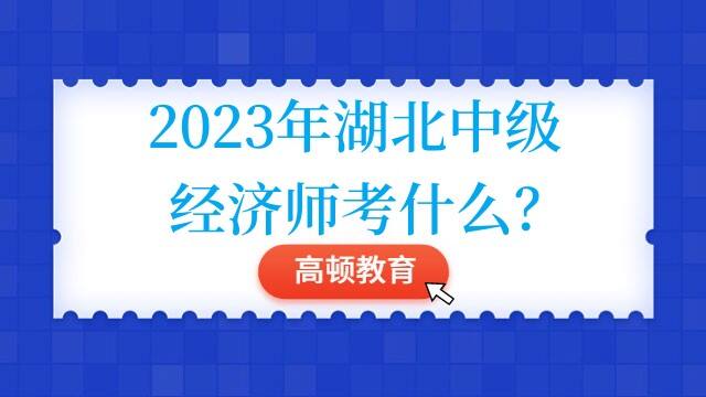 2023年湖北中级经济师考什么？