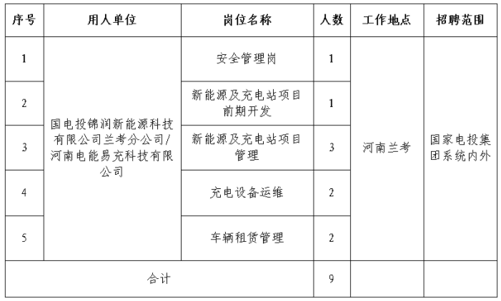 2023国家电投中国电能成套设备有限公司所属单位招聘9人公告