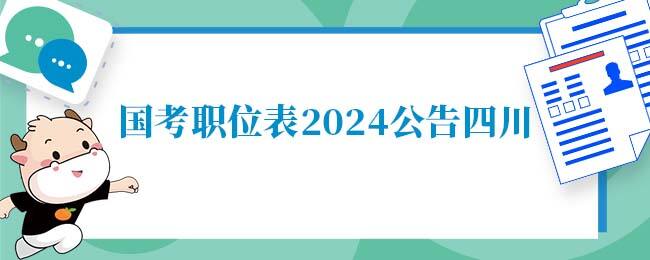 2024四川国考职位表