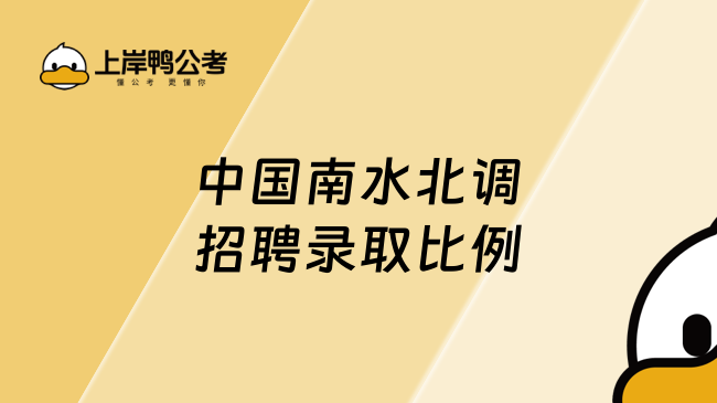 中国南水北调招聘录取比例