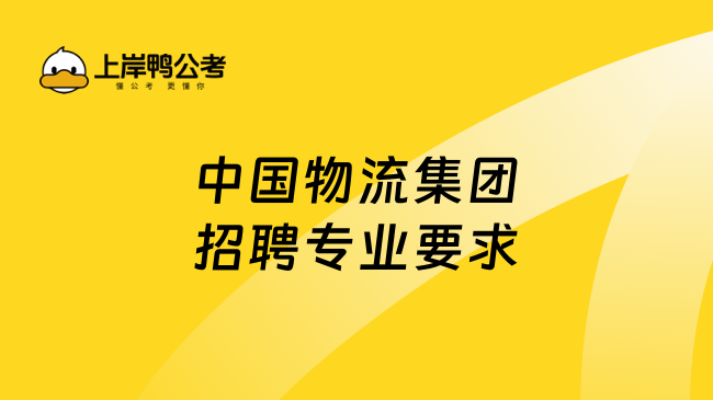 中国物流集团招聘专业要求