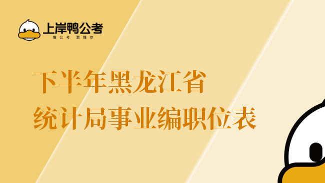 下半年黑龙江省统计局事业编职位表