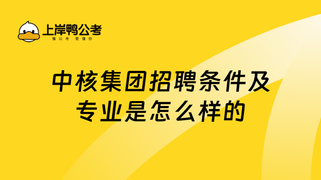 中核集团招聘条件及专业是怎么样的