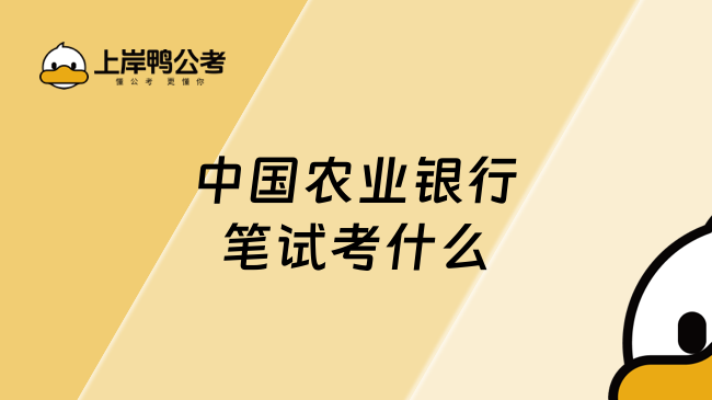 中国农业银行笔试考什么