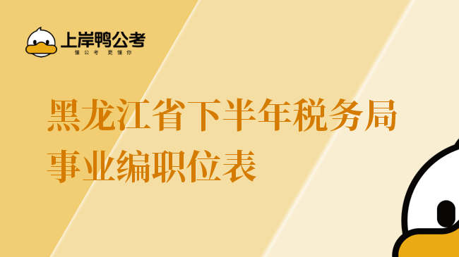 黑龙江省下半年税务局事业编职位表