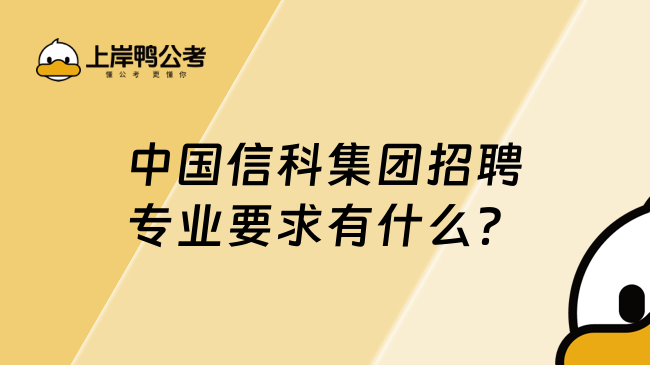 中国信科集团招聘专业要求有什么？