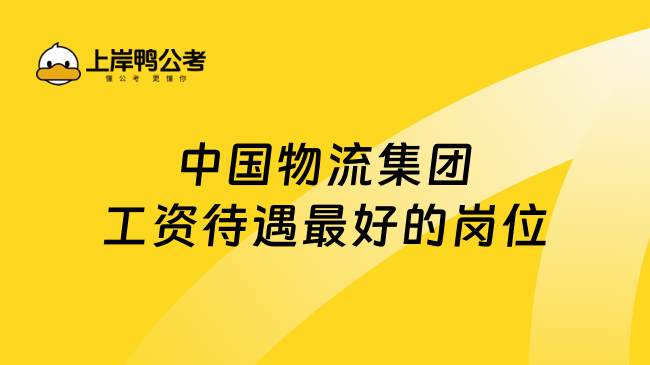 中国物流集团工资待遇最好的岗位