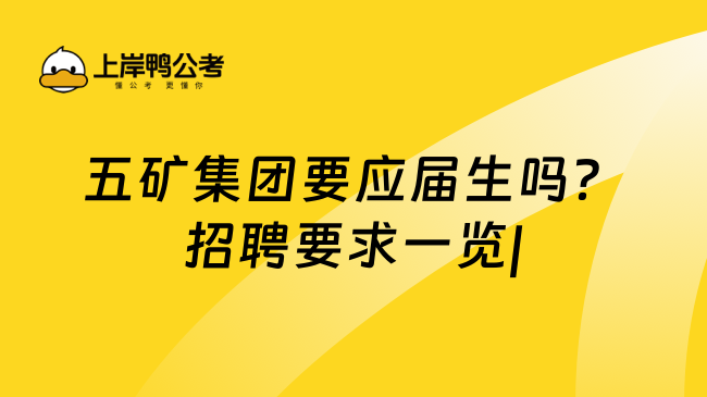 五矿集团要应届生吗？招聘要求一览|