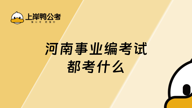 河南事业编考试都考什么