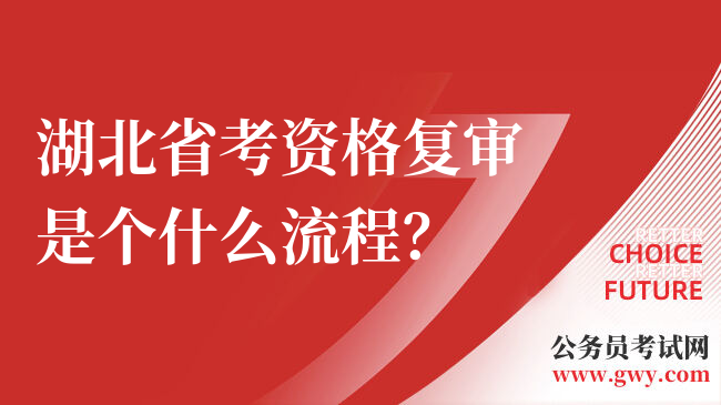 湖北省考资格复审是个什么流程？