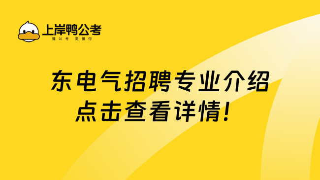 东电气招聘专业介绍点击查看详情！