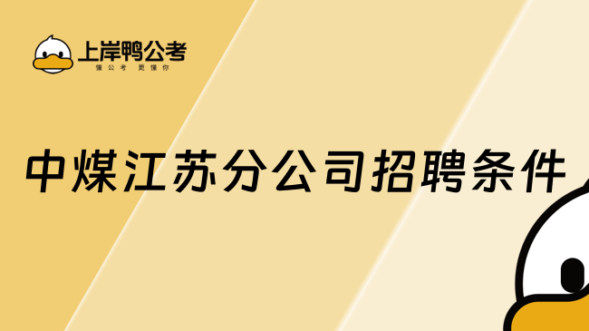 中煤江苏分公司招聘条件