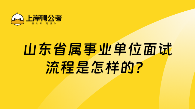 山东省属事业单位面试流程是怎样的？