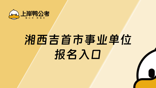 湘西吉首市事业单位报名入口