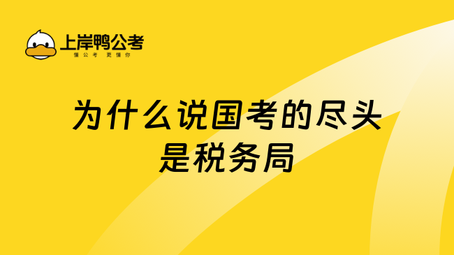 为什么说国考的尽头是税务局