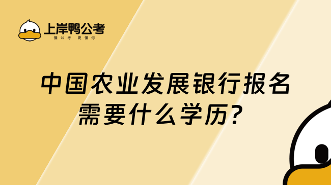 中国农业发展银行报名需要什么学历？