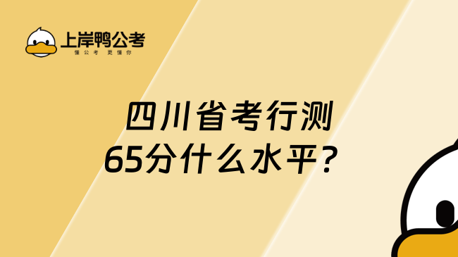 四川省考行测65分什么水平？