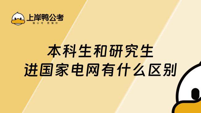 本科生和研究生进国家电网有什么区别