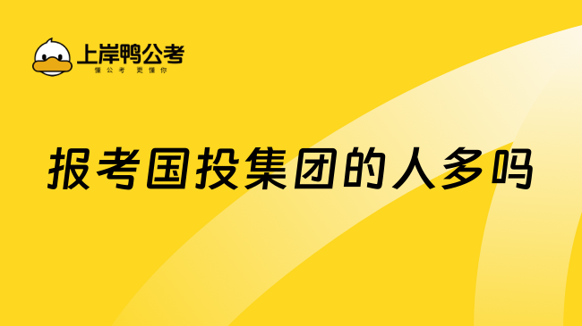 报考国投集团的人多吗