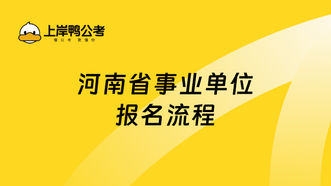 河南省事业单位报名流程