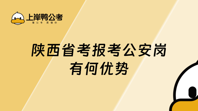 陜西省考報考公安崗有何優(yōu)勢