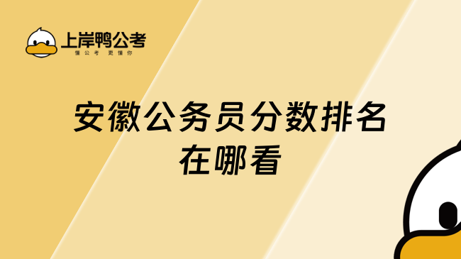 安徽公务员分数排名在哪看