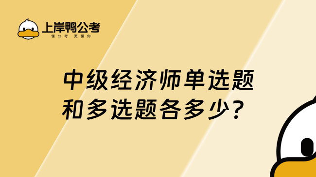 中级经济师单选题和多选题各多少？