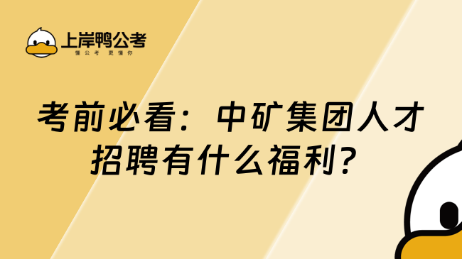 考前必看：中矿集团人才招聘有什么福利？