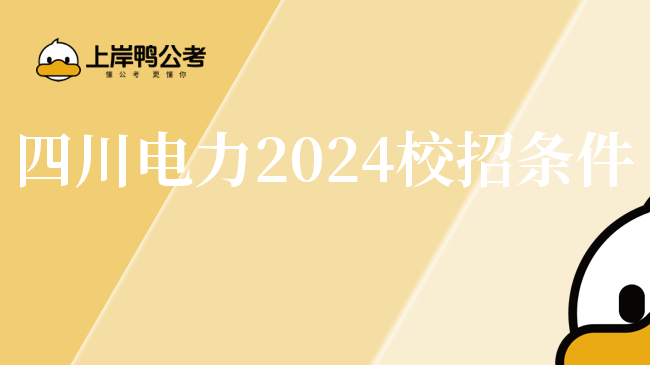 四川电力2024校招条件