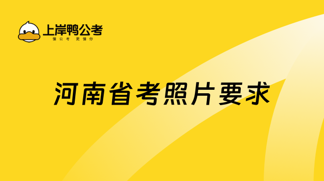 河南省考照片要求