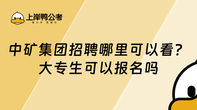 中矿集团招聘哪里可以看？大专生可以报名吗