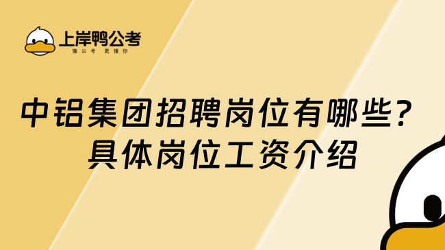 中铝集团招聘岗位有哪些？具体岗位工资介绍