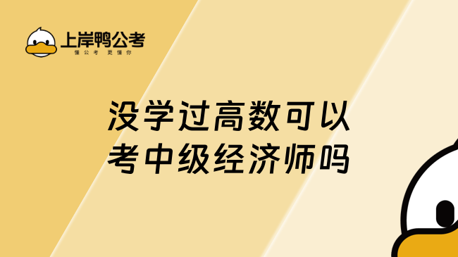 没学过高数可以考中级经济师吗