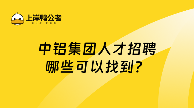 中铝集团人才招聘哪些可以找到？