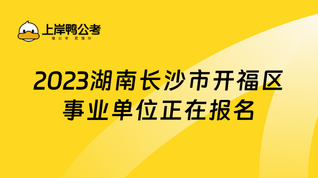 2023湖南长沙市开福区事业单位正在报名