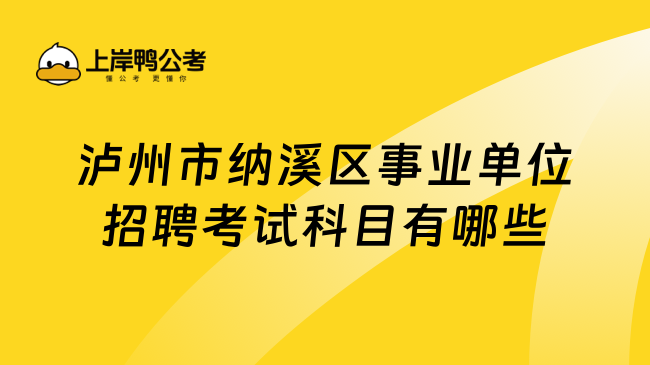 泸州市纳溪区事业单位招聘考试科目有哪些