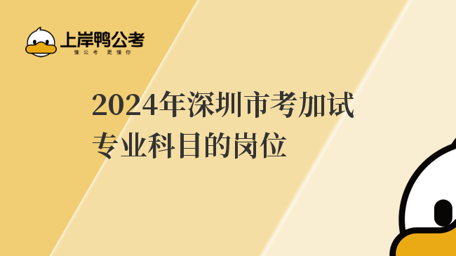 2024年深圳市考加试专业科目的岗位