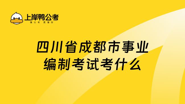 四川省成都市事业编制考试考什么