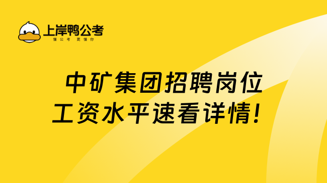 中矿集团招聘岗位工资水平速看详情！