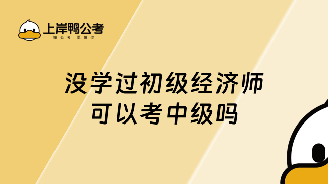 没学过初级经济师可以考中级吗