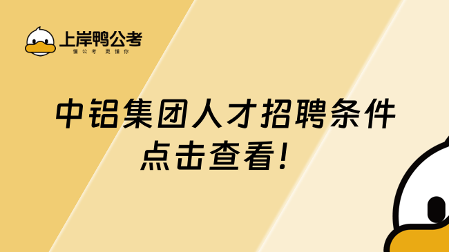 中铝集团人才招聘条件点击查看！