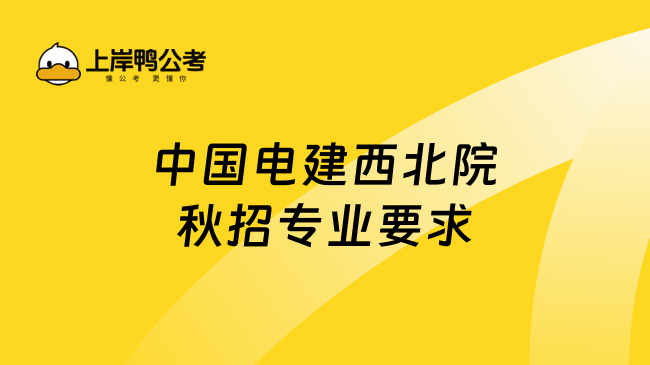 中国电建西北院秋招专业要求