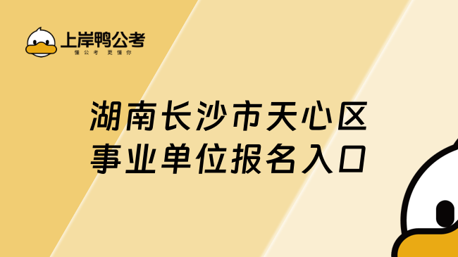 湖南长沙市天心区事业单位报名入口