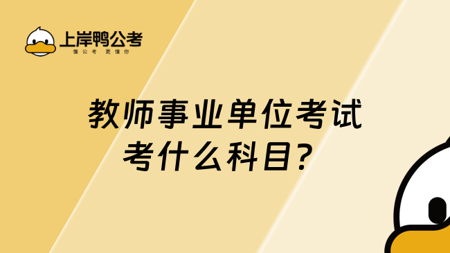 教师事业单位考试考什么科目？