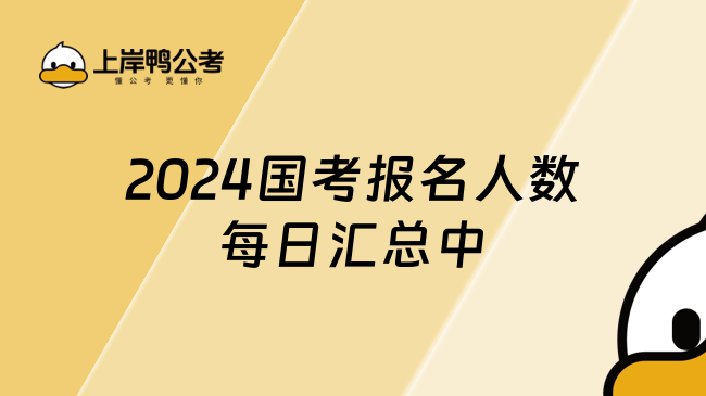 2024国考报名人数每日汇总中