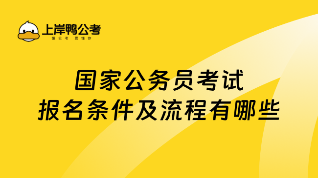 国家公务员考试报名条件及流程有哪些